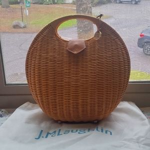 J. McLaughlin Victoria Wicker Tote